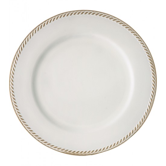 Sousplat Requinte Branco e Dourado